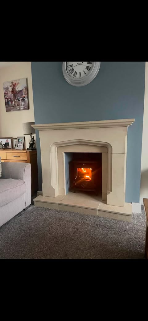 Fireplace refurbishment and hearth fitting